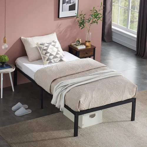 Vista 13 de Base de cama Vecelo, de 14 pulgadas, listones de acero resistente