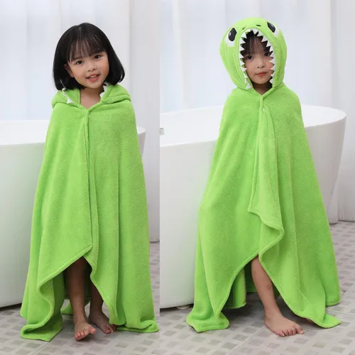 Vista 2 de Toalla de baño para niños con capucha, toallas de playa de gran tamaño, bata de baño para piscina, playa, baño