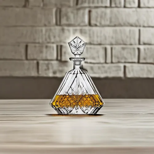 Vista 5 de Decantador de Whisky para Licor Scotch Bourbon o Vino, Corte Irlandés Triangular - 25.4 fl oz