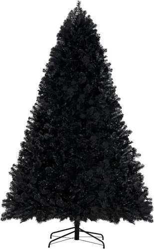 Vista 9 de Naomi Home - Árbol de Navidad negro preiluminado de 6.5 pies, 450 luces