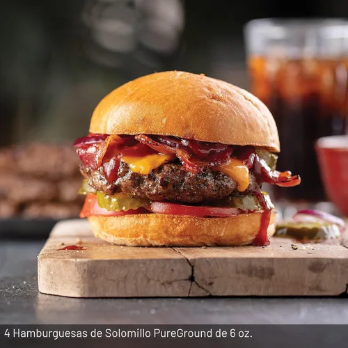 Vista 4 de Omaha Steaks PureGround® Burger Flight, 24 Artículos: 8 Hamburguesas Smash, 4 Filets Mignons, 4 Solomillos, 4 Porterhouse, 4 Tiras de Nueva York