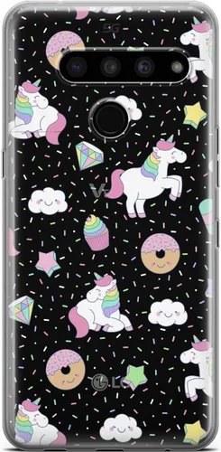 Vista 12 de Mertak Funda transparente para teléfono compatible con LG Stylo 6 5 4 K61 K51S K41S K30 K20 Q70 Q60 cubierta de silicona acuarela diseño colorido