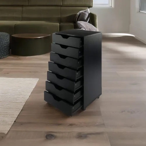 Vista 2 de Ergode Armario Halifax de madera con 7 cajones, solución de almacenamiento versátil y elegante