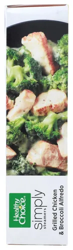 Vista 5 de Healthy Choice Simply Steamers Alfredo de pollo a la parrilla y brócoli, conveniente comida para microondas hecha sin conservantes, comida