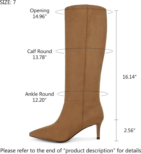 Vista 58 de wetkiss Botas altas hasta la rodilla para mujer, con tacón de gatito y diseño de punta puntiaguda, clásicas y sexys
