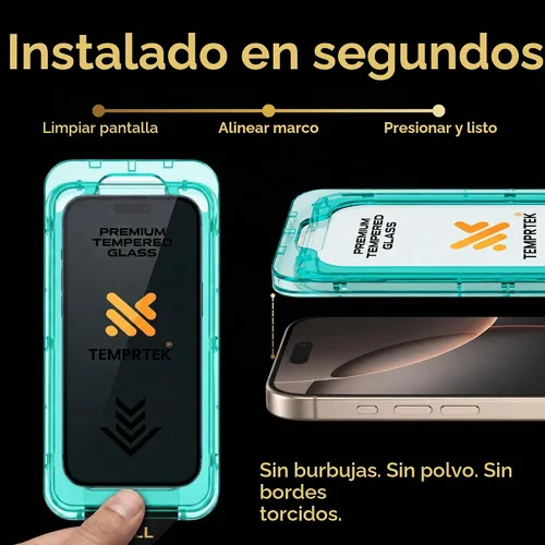 Vista 5 de TEMPRTEK+ 2 Pack para iPhone 14 Pro Protector de Pantalla de Privacidad, Vidrio Templado Antiespía, Resistencia a Rayaduras y Huellas Digitales