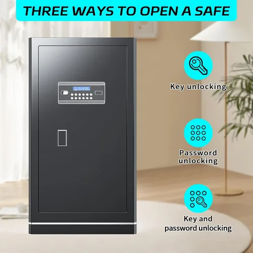Vista 6 de Caja de seguridad FABAO de 6.5 pies cúbicos, caja de seguridad para el hogar con bolsa impermeable e ignífuga, caja de seguridad digital antirrobo