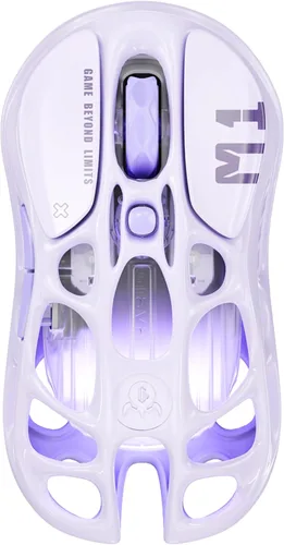 Vista 8 de GravaStar Mercury M1 Pro Gaming Mouse, aleación de magnesio ligera, 26,000 DPI, sensor PAW3395DM, 5 botones programables, soporte con cable/2.4