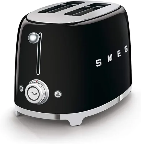 Vista 7 de Smeg Paquete de cafetera de goteo retro y tostador de 2 rebanadas (negro)
