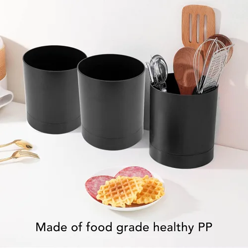 Vista 2 de Estante de secado de utensilios para fregadero de cocina, soporte para palillos de 360 grados, organizador de utensilios de cocina, organizador