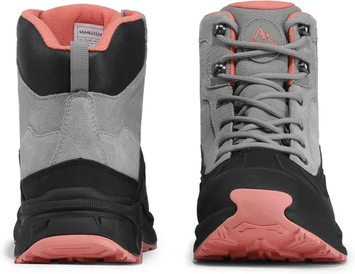 Vista 6 de NORTIV 8 Botas de senderismo impermeables para mujer, botas de senderismo al aire libre para senderismo