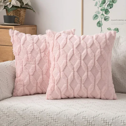 Vista 19 de MIULEE juego de 2 fundas de almohada de lana sintética, bordadas, para sillón, sofá, dormitorio, auto, fundas decorativas