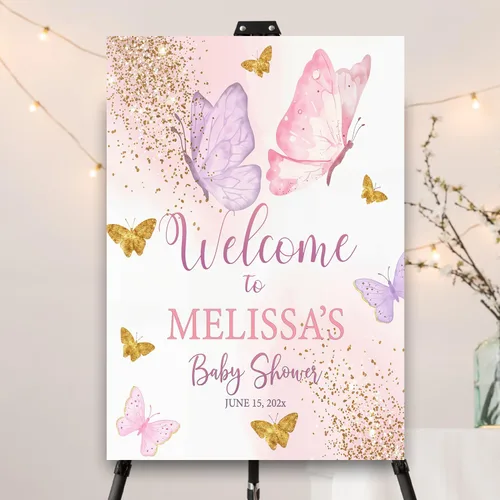 Vista 16 de Letrero personalizado de flores silvestres para baby shower, letrero de bienvenida para baby shower, decoración de fiesta de plástico con estacas