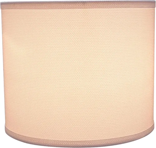 Vista 2 de Aspen Creative 31101A, pantalla de lámpara de construcción de araña con forma de tambor de transición (cilindro) en blanco, 12 pulgadas de ancho