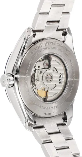 Vista 2 de Rado Reloj automático suizo HyperChrome para hombre con correa de acero inoxidable, plateado, 21 (modelo R32050203), azul, Azul Patchwork, Reloj