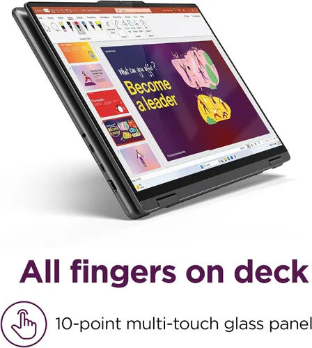 Vista 6 de Lenovo Yoga 7 7i 2 en 1 - Laptop empresarial (pantalla táctil FHD+ de 16 pulgadas, AMD Ryzen 7 7735U (Beat i7-1255U), 16 GB de RAM, SSD de 1 TB