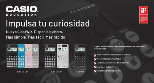 Vista 5 de Casio fx-83GTCW Calculadora científica rosa