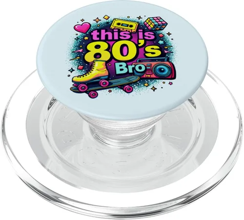 Vista 7 de Retro 80s Bro Roller boombox Cassette 80 fiesta de disfraces PopSockets adhesivo PopGrip