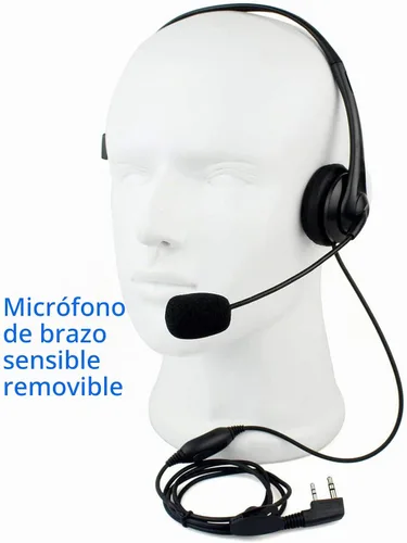Vista 3 de Retevis Auricular Walkie Talkie, micrófono de auge, para RT22/RT68/RT21/H777
