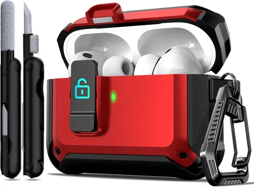 Vista 170 de R-fun Funda de carga compatible con AirPods de 2ª generación 2019, 1ª generación 2016, protección completa contra caídas, tapa desplegable