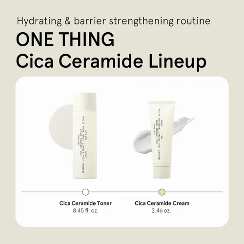 Vista 6 de ONE THING Crema de ceramida de Cica 2.47 onzas Centella Asiatica Hidratante Facial Calmante Calmante Hidratante para Todos, Piel Sensible
