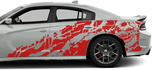 Vista 6 de Nightmare Side Graphics - Calcomanías de vinilo compatibles con Dodge Charger (negro)