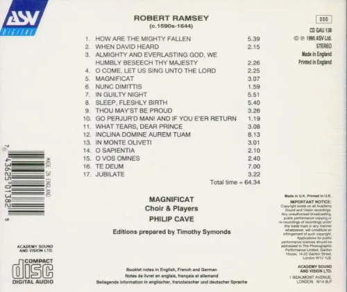 Vista 2 de Robert Ramsey Choral Music