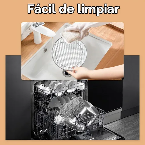 Vista 4 de Estantes para freidora de aire de acero inoxidable, 11 piezas, accesorios universales para freidora de aire, estantes deshidratadores apilables de 3