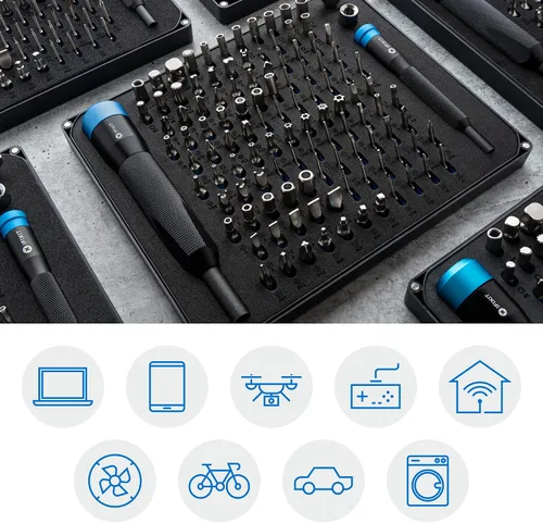 Vista 3 de iFixit Kit de Destornilladores Manta - Juego de Puntas para Hogar, PC, Teléfono, Electrónicos