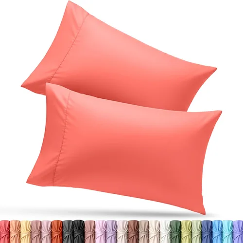 Vista 78 de Utopia Bedding - Juego de 2 fundas de almohada tamaño estándar, con cierre de sobre, tela de microfibra cepillada suave, resistentes al encogimiento