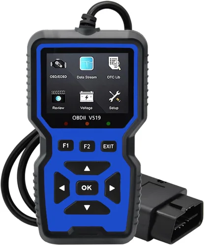 Vista 2 de Herramienta de Diagnóstico Escáner OBD2 - Lector de Códigos de Luz del Motor, Función de Restablecimiento, Flujo de Datos, Preparación I/M, Azul