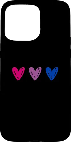 Vista 28 de iPhone 16 Bisexual Pride Hearts Bi Pride Flag Case