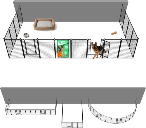 Vista 67 de FXW Rollick - Corralito para perros para patio, campamento con casa rodante, patentado, 24 pulgadas, 2 paneles Fácil instalación, resistente