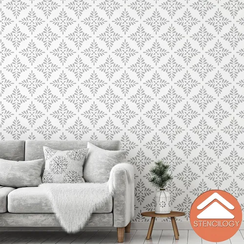 Vista 6 de STENCILOGY® / Pechora - Plantilla de pared XL de 23 "x 33", Plantillas de pared grandes para pintura, Plantillas para paredes, Plantilla de pared