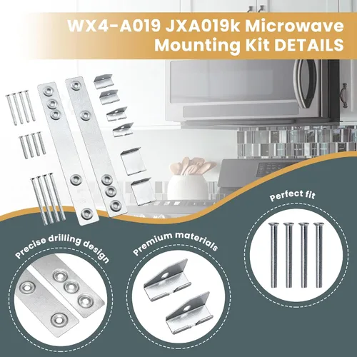 Vista 3 de Kit de montaje debajo del gabinete para microondas WX4-A019 JXA019K Kit de montaje debajo del gabinete compacto de repuesto por AMI PARTS Compatible