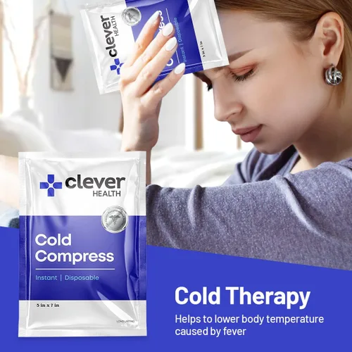 Vista 5 de Paquete frío instantáneo Bolsas de hielo desechables – Terapia de frío – para lesiones, hinchazón, inflamación, distensiones musculares