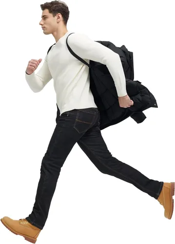 Vista 2 de Chaquetas largas de invierno para hombre, parka impermeable de dos piezas con capucha, abrigos cálidos de nieve con capucha