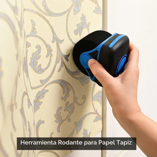 Vista 8 de NEWISHTOOL Rodillo de Costura de Esponja Herramienta Aplicadora de Vinilo, Paquete de 2 Rodillos de Rueda de Espuma Suave Rodillo de Pintura