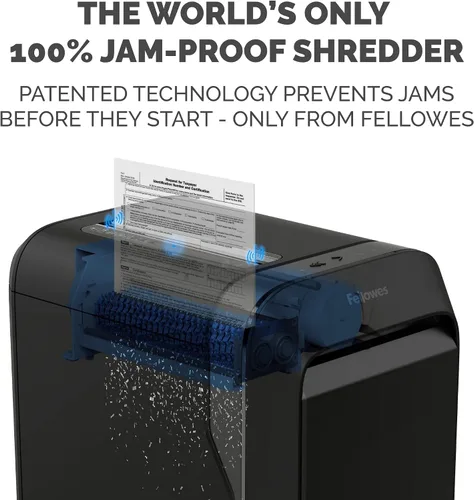 Vista 3 de Fellowes Powershred LX22M - Trituradora de papel microcortada de 20 hojas (5263501) y hojas lubricantes Powershred Performance