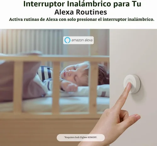 Vista 8 de Interruptor Zigbee SONOFF, SNZB-01P Botón de Pulso Inalámbrico, Soporta la Creación de Escenas Inteligentes, Activa los Dispositivos Conectados
