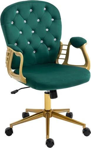 Vista 11 de Silla de oficina en casa,Silla de escritorio de terciopelo, cómoda silla de Negro