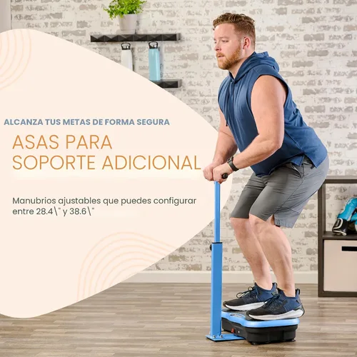 Vista 4 de Lifepro TrimLite Vibration Plate with Handle — Vibration Plate Exercise Machine with 99 Speed Levels, Bluetooth & Magnetic Acupoints — Whole Body