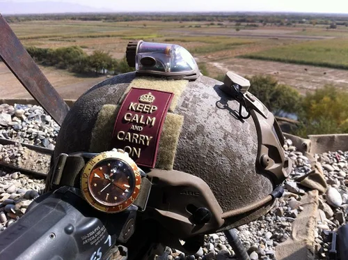 Vista 3 de Parche de PVC Keep Calm and Carry on Morale Seal Armada Afganistán Uksf Ejército Británico