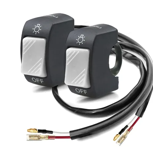 Vista 12 de 1 pieza de interruptor de manillar de motocicleta, botón de encendido y apagado, parte de ajuste para luz de motocicleta LED U5 U7 U2, interruptor
