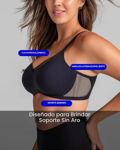 Vista 4 de HONEYLOVE Sujetadores para Mujeres - Brasier cruzado sin aros - Cómodo soporte sin varillas Runway