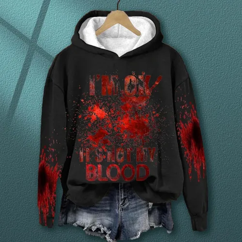 Vista 2 de Sudadera con capucha para mujer, sudadera con capucha para mujer, casual, manga larga, suave, impresa, cordón, larga para mujer