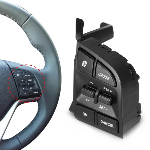 Vista 2 de HUSUKU Interruptor de crucero del volante para Hyundai Tucson 2015-2019