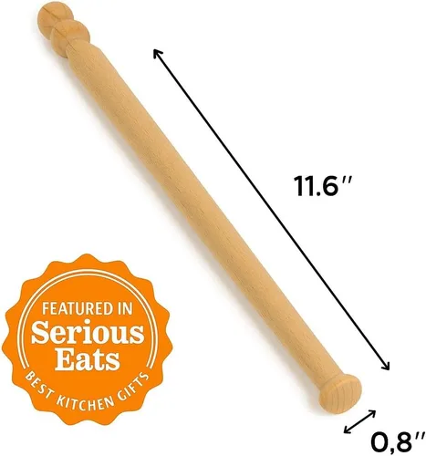 Vista 4 de Muldale Spurtle de gachas escocesas – Cuchara de madera de avena de 11.5 pulgadas – Herramienta de cocina tradicional – Palito de cocina de madera