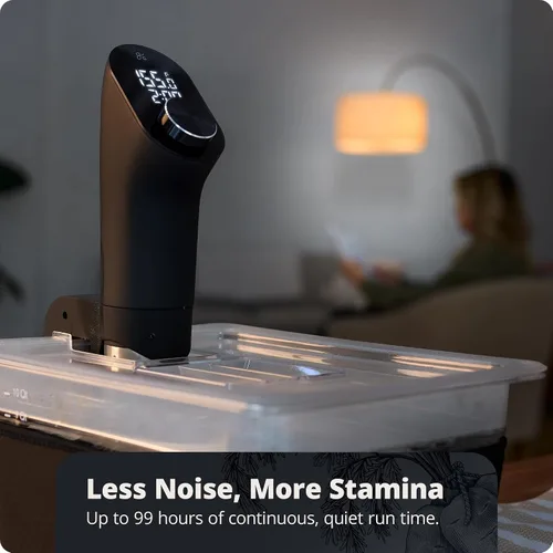 Vista 4 de Greater Goods - Máquina de Sous Vide de Cocina - Cocina de Precisión, Circulador de Inmersión, Motor Sin Escobillas, 1100 Watts (Negro Onyx)