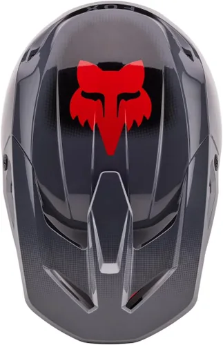 Vista 5 de Fox Racing Casco Unisex V1 para Motocross y Bicicleta de Tierra, Gris/Rojo, Extra Pequeño